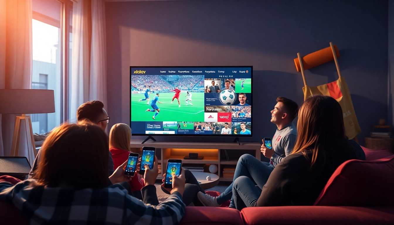 Xoilac TV streaming experience for football fans featuring vibrant visuals at joemadfan.com