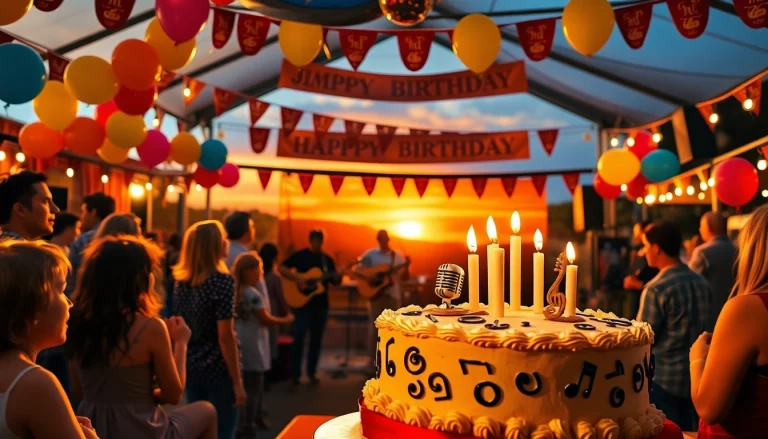 Join the vibrant celebration at johnnycashbirthday.com with joyful attendees and festive atmosphere.