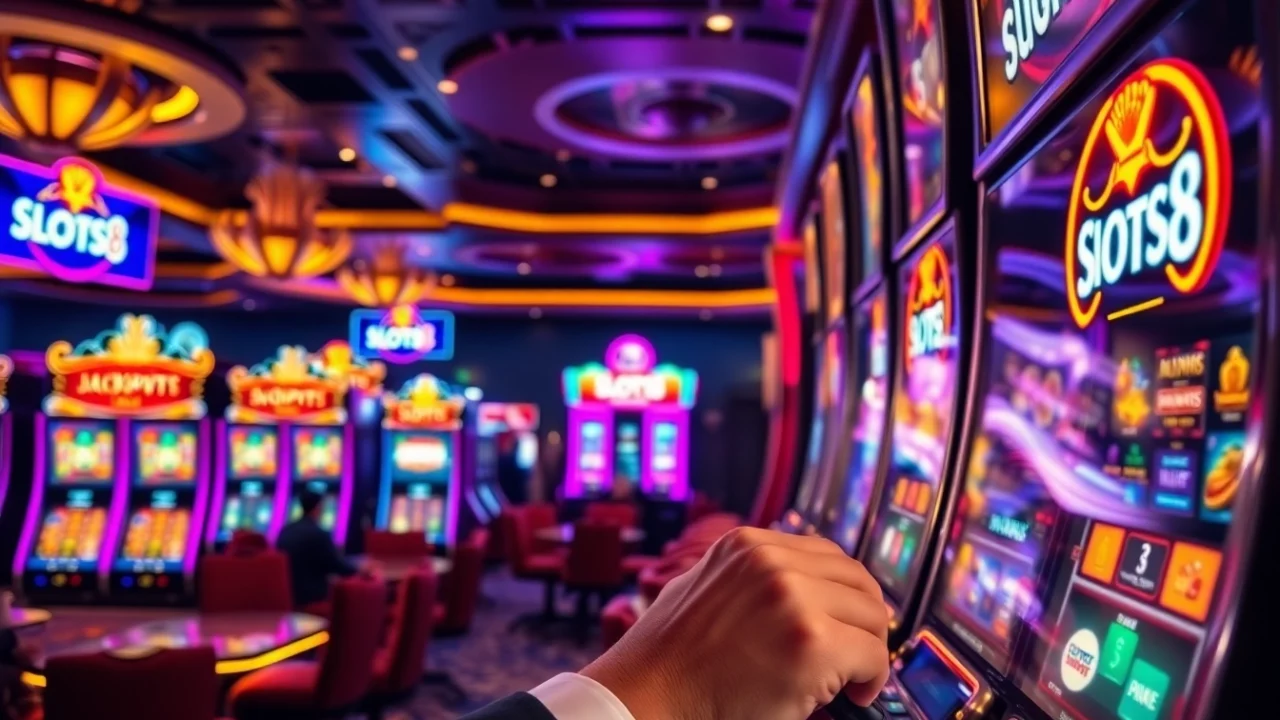 Experience thrilling gameplay at SLOTS8 with exciting slot machine action and winning opportunities.