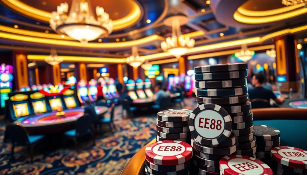 Experience high-stakes excitement at EE88 casino with vibrant games and luxurious atmosphere.