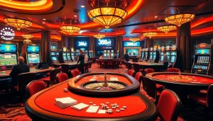 Experience the thrill of 388bet casino with vibrant gaming tables and professional dealers.