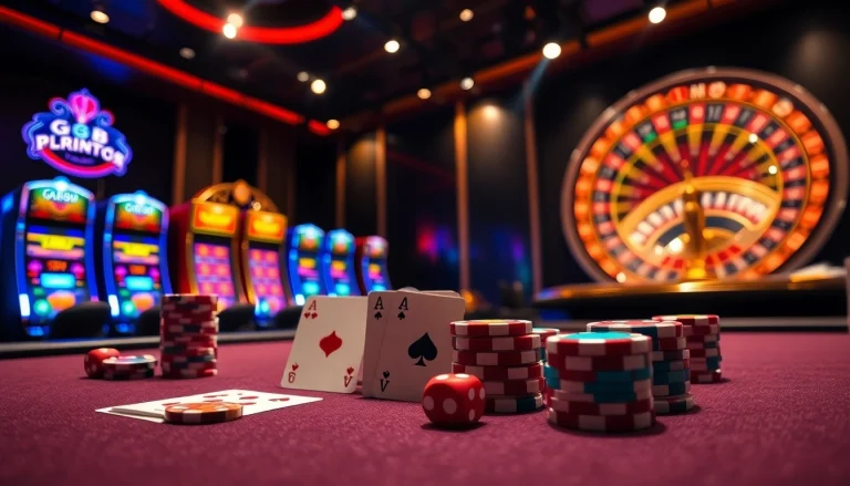 Experience luxury at GG88 with a glamorous poker table set for a high-stakes game.