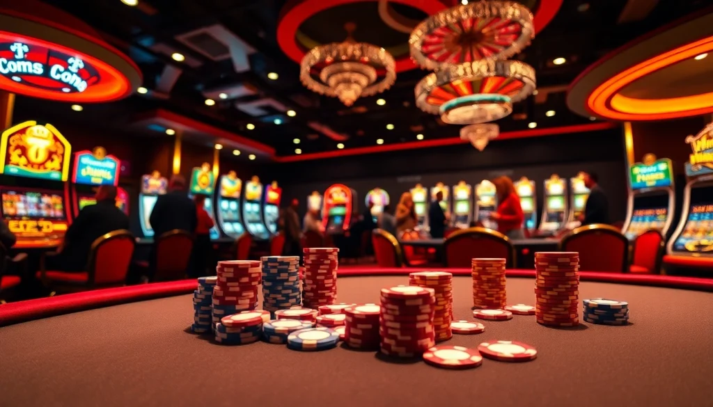 Experience the thrill at https://s8limited.com/, featuring an exciting casino scene with poker players and a spinning roulette wheel.