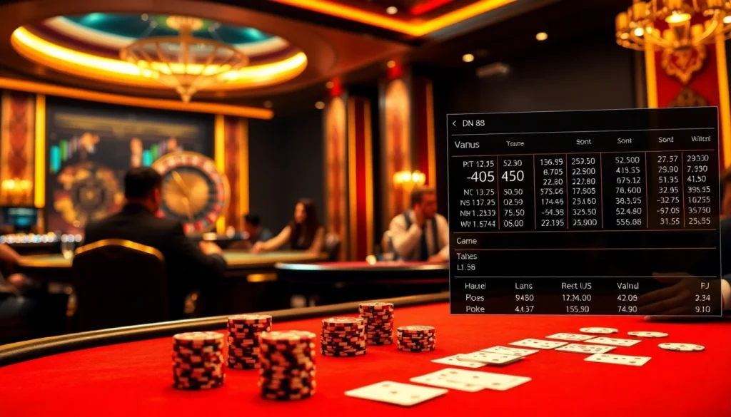 Experience the excitement of DN 88 casino with players engaged in high-stakes poker.