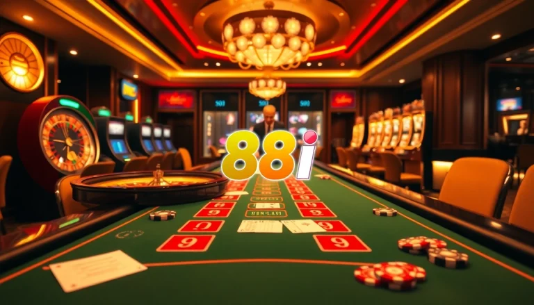Experience the thrill of 88i nhà cái at a luxurious casino table with cards and chips.