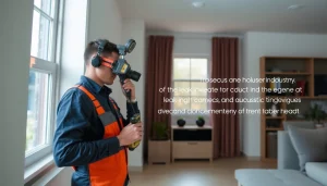 Leak detection services using advanced thermal imaging in a professional setting