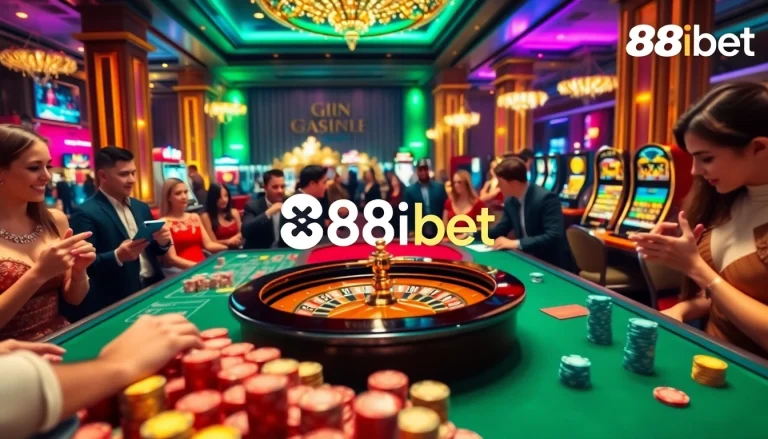 Action-packed scene at a casino table with players enjoying 88i bet games and betting excitement.