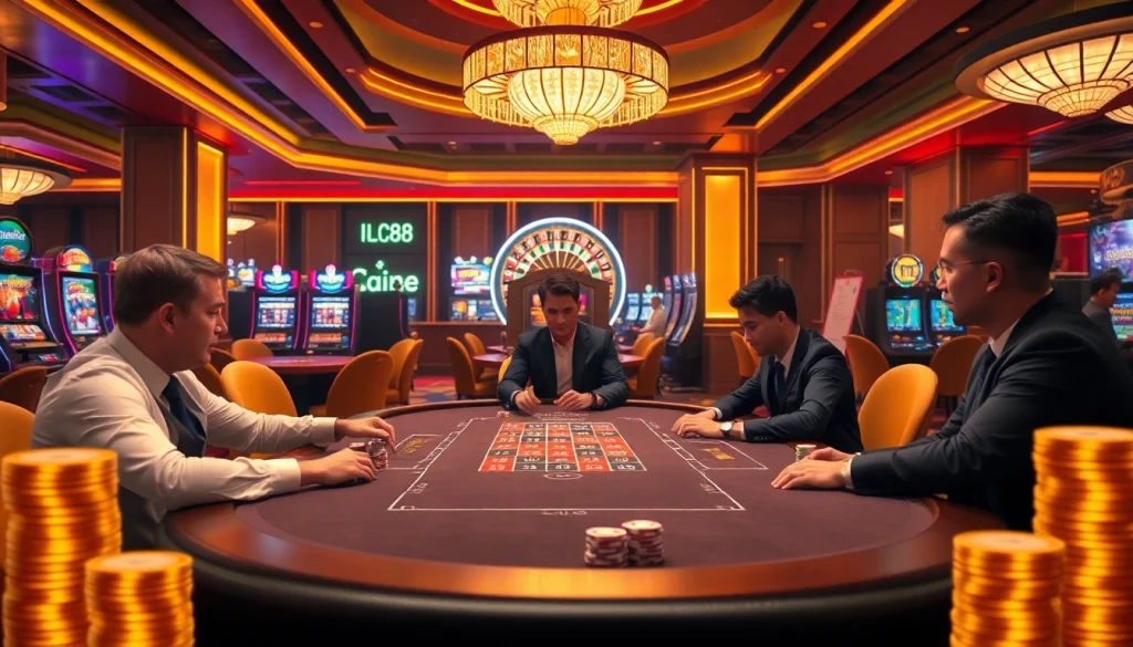 Experience the thrill of lc88 poker action in a high-stakes casino setting.