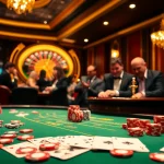 Engage in thrilling casino gameplay at WW88 with this vibrant gambling scene featuring table games, chips, and a roulette wheel.