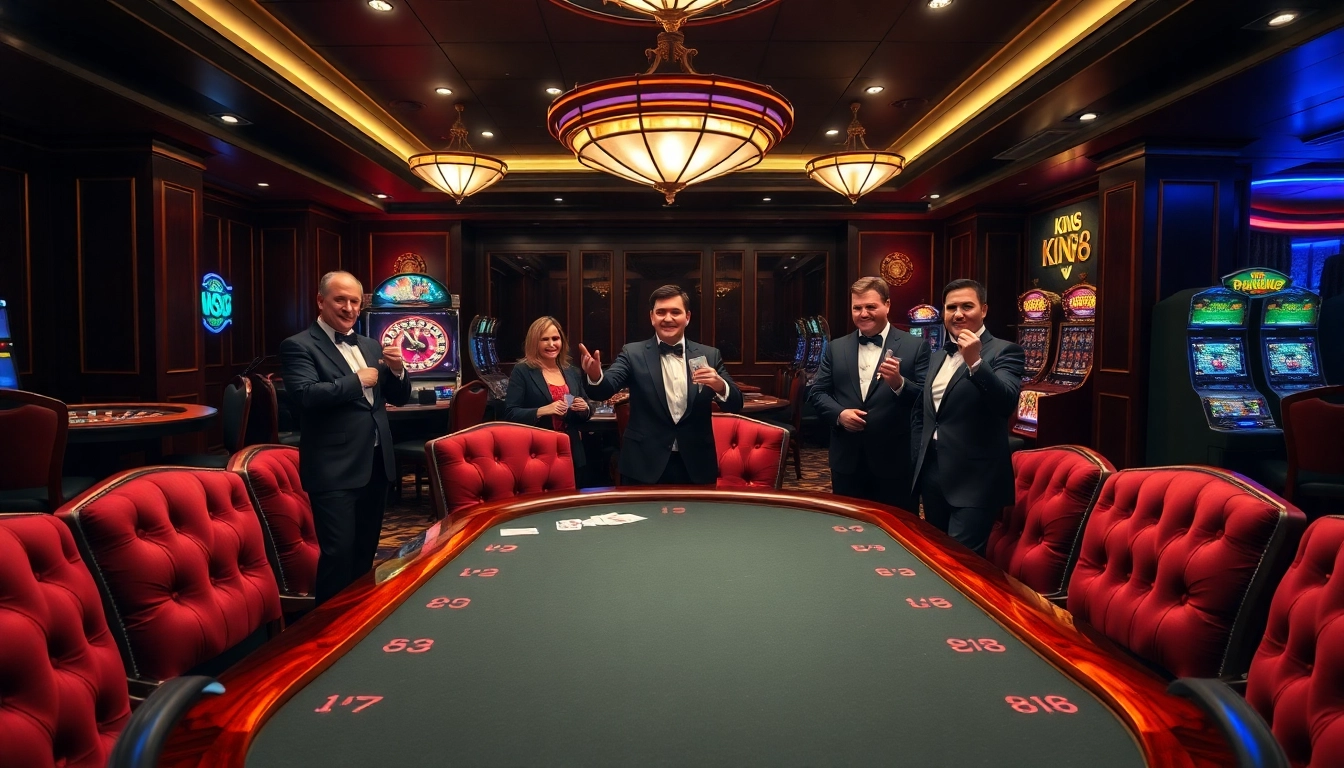 Experience a winning hand at King 88's luxurious casino table, filled with excitement and high stakes.