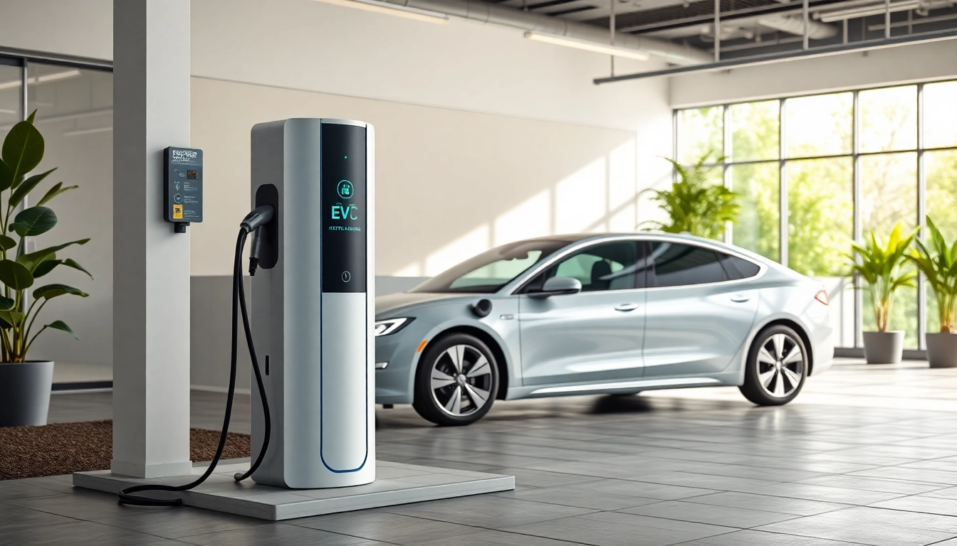 Discover efficient EV Charging Installation with a modern charger setup for electric vehicles.