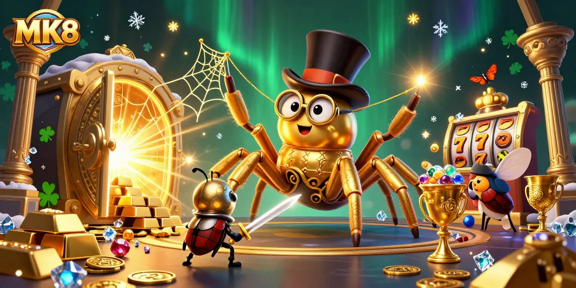 Engage with the MK8 casino adventure featuring a golden tarantula, beetle knight, and amazing prizes.