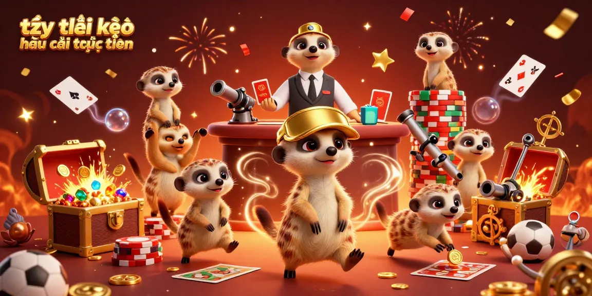 Experience thrilling sports betting action with tỷ lệ kèo nhà cái trực tuyến, featuring engaging meerkats at a lively casino.